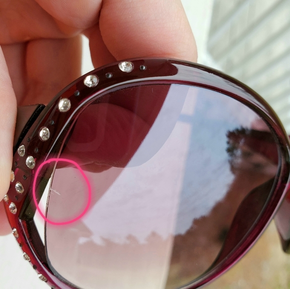 Raspberry Pink Rhinestone-encrusted Sunnies - Picture 13 of 14